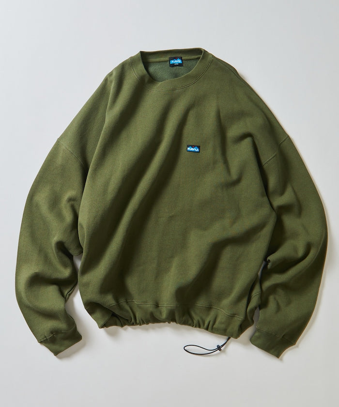 特價 KAVU×FREAK'S STORE 限量寬版圓領抽繩大學T