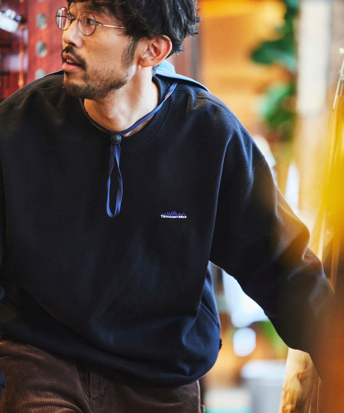 THOUSAND MILE X FREAK'S STORE 限定寬版刺繡大學T