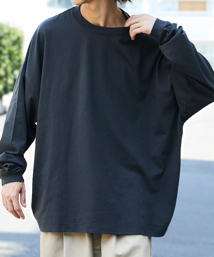 FREAK'S STORE X CHOW DOWN Wide silhouette crew neck long sleeve T-shirt 寬版刺繡長袖上衣