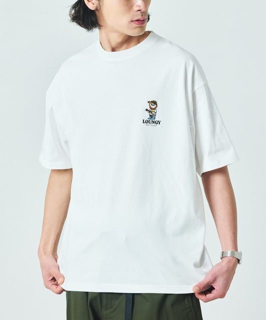 FREAK'S STORE crew neck T-shirt with embroidered accent / LOUNGY 刺繡短袖T恤