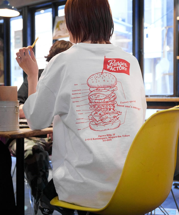 FREAK'S STORE x Burger Factory big silhouette back print crew neck T-shirt 印花短袖T恤