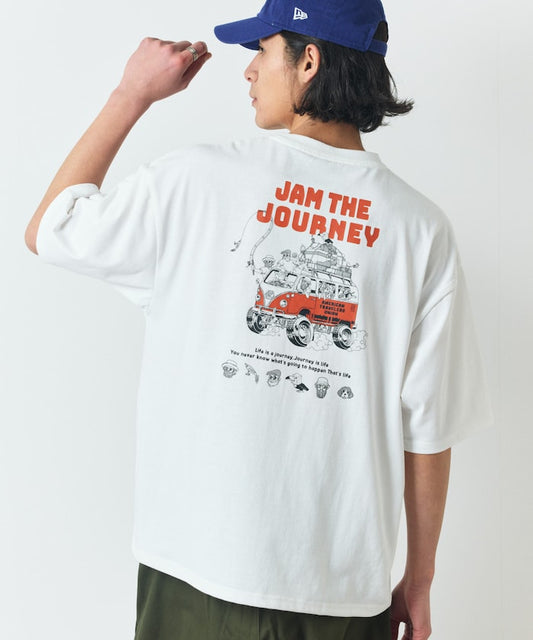 FREAK'S STORE Relaxed Fit Back Print Crew Neck T-Shirt / JAM THE JOURNY 印花T恤