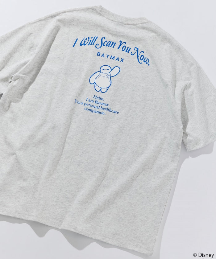FREAK'S STORE x DISNEY Baymax special order big silhouette one-point embroidery back print crew neck T-shirt 印花短袖T恤