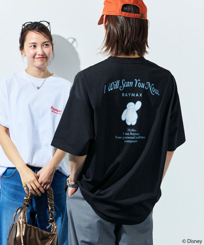 FREAK'S STORE x DISNEY Baymax special order big silhouette one-point embroidery back print crew neck T-shirt 印花短袖T恤