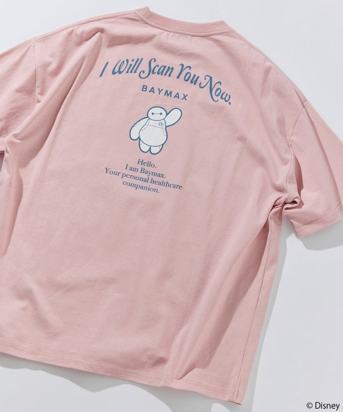 FREAK'S STORE x DISNEY Baymax special order big silhouette one-point embroidery back print crew neck T-shirt 印花短袖T恤