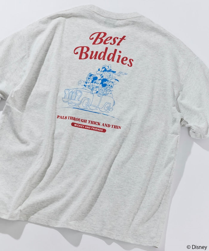 FREAK'S STORE x DISNEY Mickey Mouse big silhouette back print T-shirt / Buddies Car 印花短袖T恤