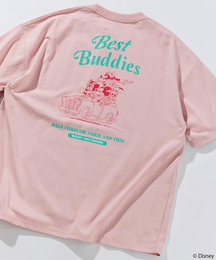 FREAK'S STORE x DISNEY Mickey Mouse big silhouette back print T-shirt / Buddies Car 印花短袖T恤