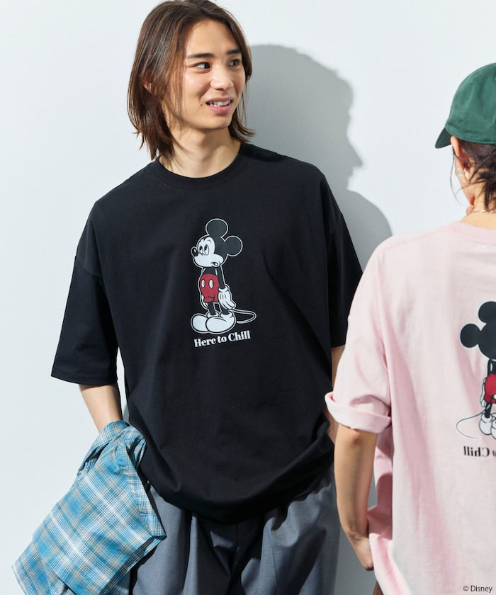 FREAK'S STORE x DISNEY Mickey Mouse big silhouette double-sided print T-shirt / Chill 印花短袖T恤