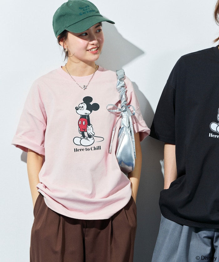 FREAK'S STORE x DISNEY Mickey Mouse big silhouette double-sided print T-shirt / Chill 印花短袖T恤