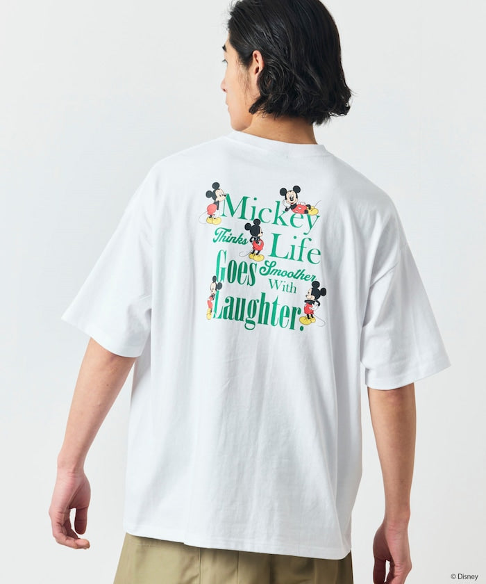 FREAK'S STORE x Disney Mickey Mouse Big Silhouette Back Print T-Shirt / Life Goes Laughter 印花短袖T恤