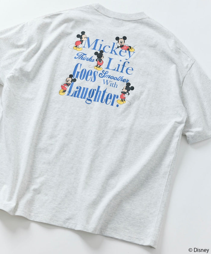 FREAK'S STORE x Disney Mickey Mouse Big Silhouette Back Print T-Shirt / Life Goes Laughter 印花短袖T恤