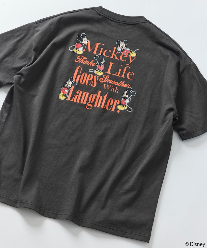 FREAK'S STORE x Disney Mickey Mouse Big Silhouette Back Print T-Shirt / Life Goes Laughter 印花短袖T恤
