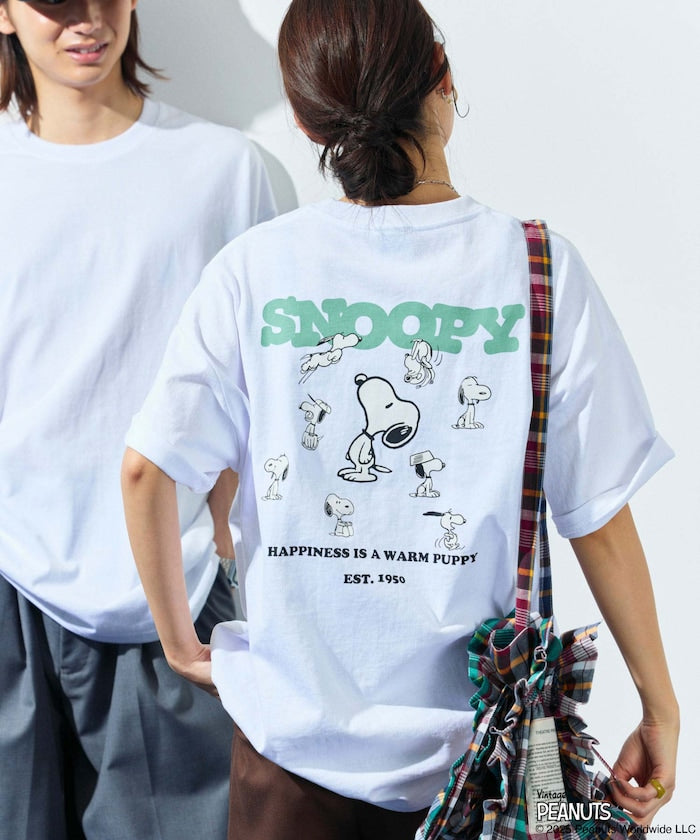 FREAK'S STORE x PEANUTS big silhouette back print crew neck T-shirt / SNOOPY 印花短袖T恤