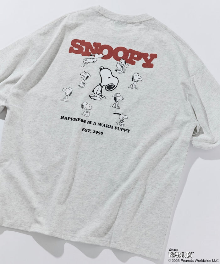 FREAK'S STORE x PEANUTS big silhouette back print crew neck T-shirt / SNOOPY 印花短袖T恤