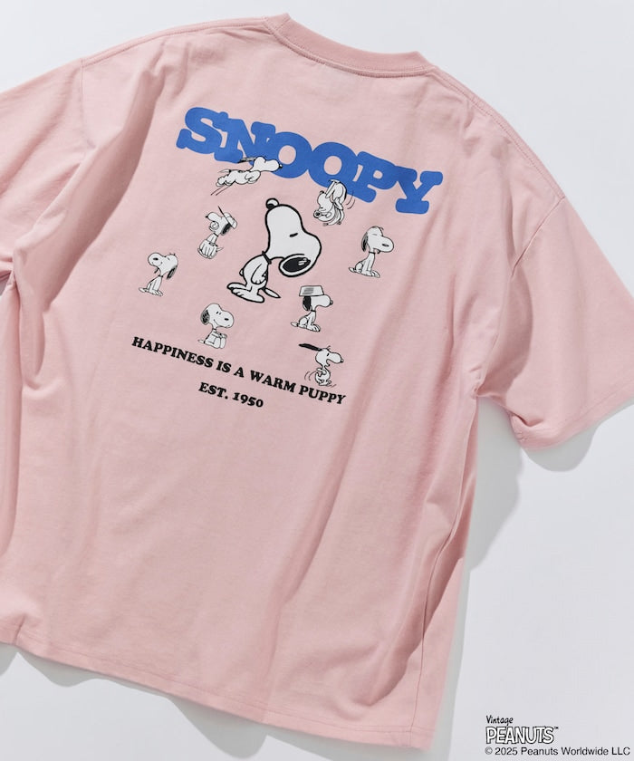 FREAK'S STORE x PEANUTS big silhouette back print crew neck T-shirt / SNOOPY 印花短袖T恤