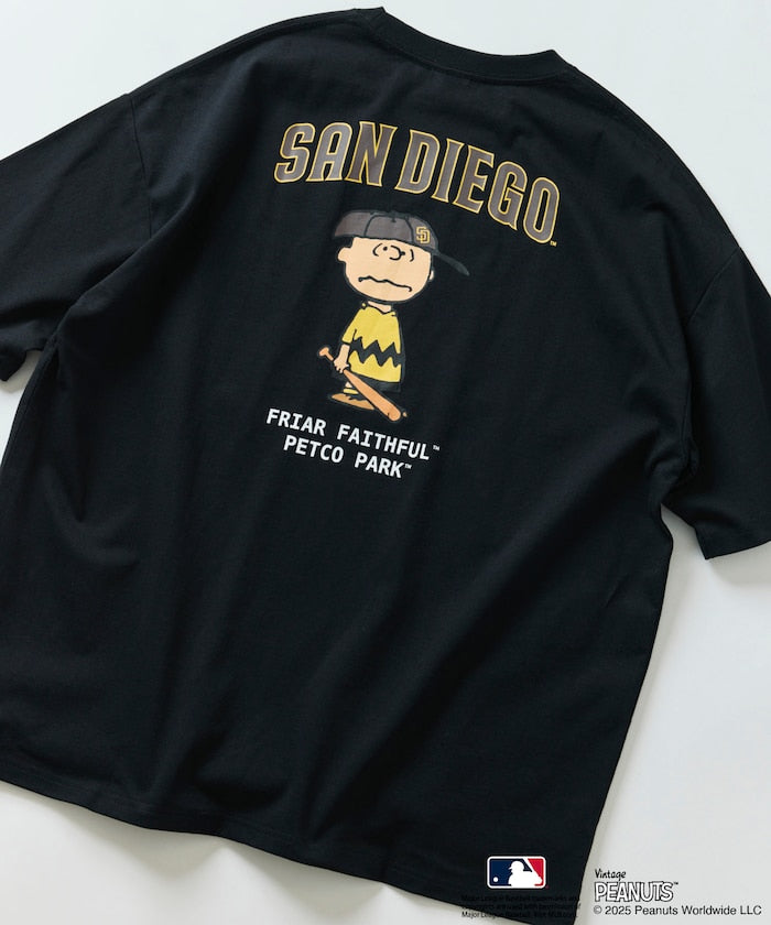 FREAK'S STORE x PEANUTS MLB Special Order Big Silhouette Back Print T-Shirt / PADRES 印花短袖T恤