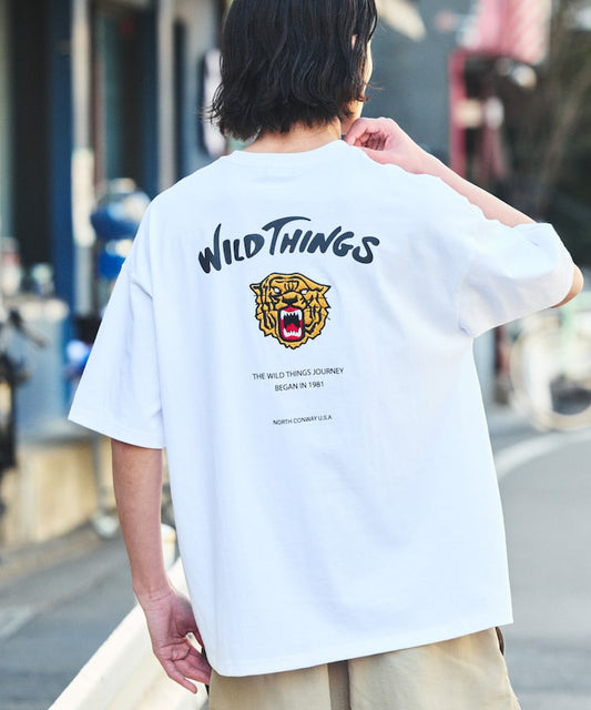 WILD THINGS × FREAK'S STORE 寬版老虎圖騰短袖T 恤上衣