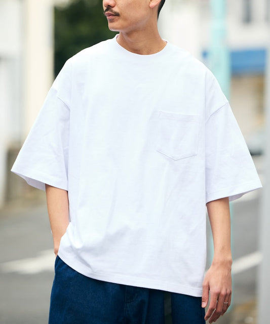 FREAK'S STORE 9oz Heavyweight Big Silhouette Crew Neck Pocket T-Shirt 寬版口袋短袖T恤