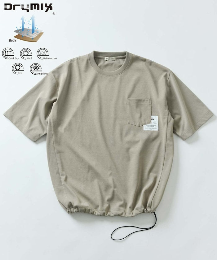FREAK'S STORE Drymix® 寬版圓領口袋短袖T恤上衣