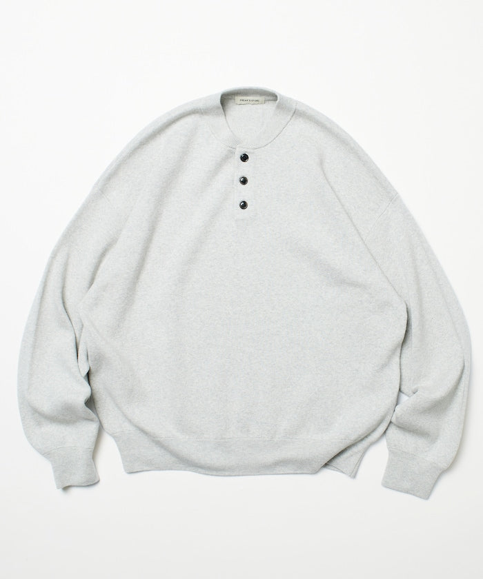 FREAK'S STORE Relax Fit Easy-Care Washable Henley Knit 亨利領長袖針織衫【預約商品 | 2025/12上旬出貨】