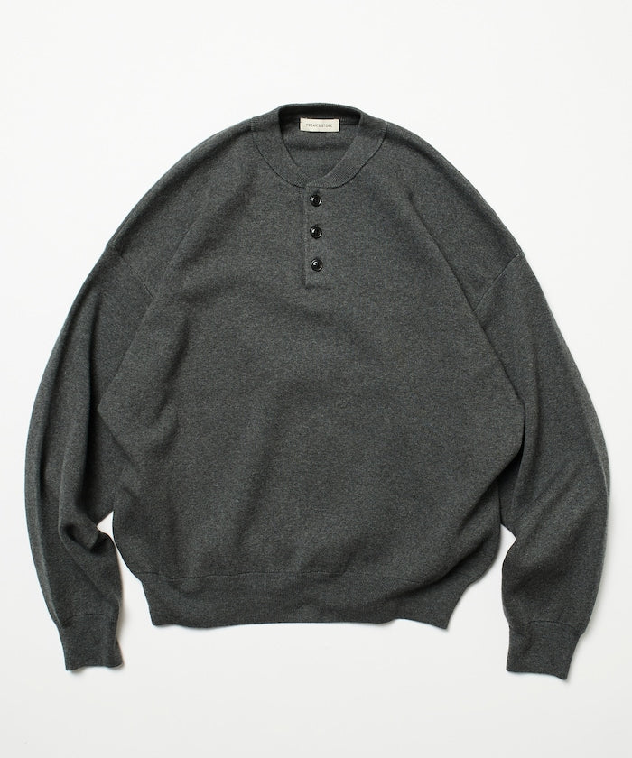 FREAK'S STORE Relax Fit Easy-Care Washable Henley Knit 亨利領長袖針織衫【預約商品 | 2025/12上旬出貨】