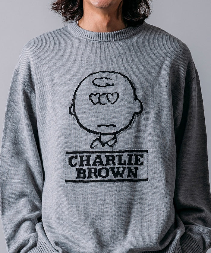 FREAK'S STORE x Peanuts Jacquard Crew Neck Knit / Charlie Brown 寬鬆圓領針織衫