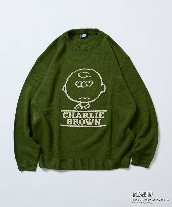 FREAK'S STORE x Peanuts Jacquard Crew Neck Knit / Charlie Brown 寬鬆圓領針織衫