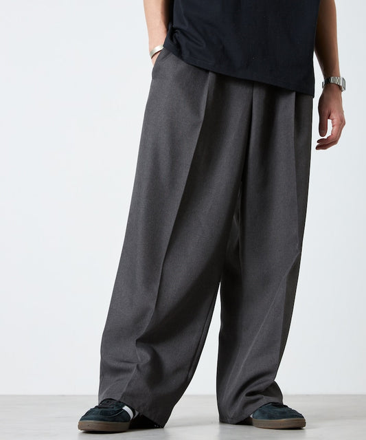 FREAK'S STORE Wide Silhouette Staple Twill Easy Slacks 寬版西裝休閑長褲