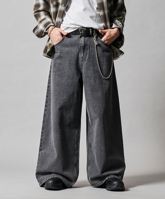 FREAK'S STORE 寬版喇叭剪裁牛仔褲