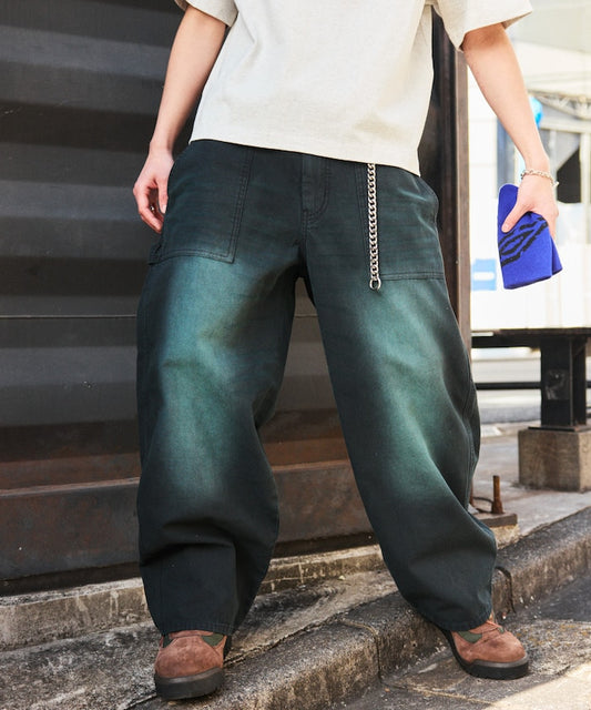 FREAK'S STORE 寬版圓筒工裝單寧牛仔褲