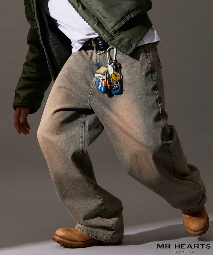 MR HEARTS VINTAGE WASH WIDE STRAIGHT DENIM 復古水洗牛仔褲