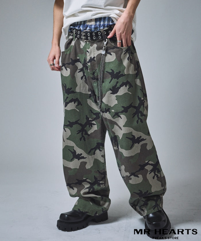 MR HEARTS VINTAGE WASH WIDE STRAIGHT DENIM 復古水洗牛仔褲