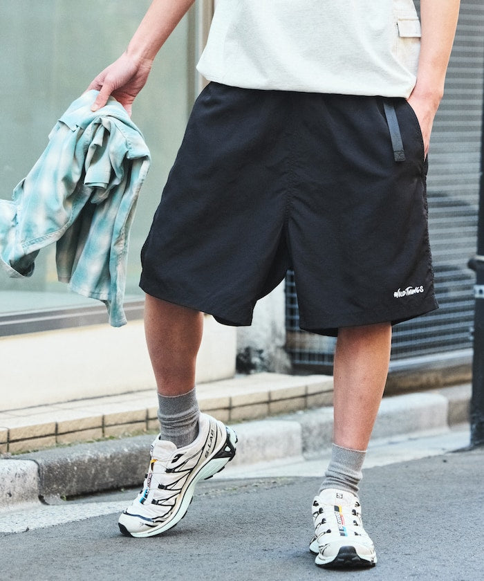 WILD THINGS × FREAK'S STORE 刺繡LOGO登山短褲