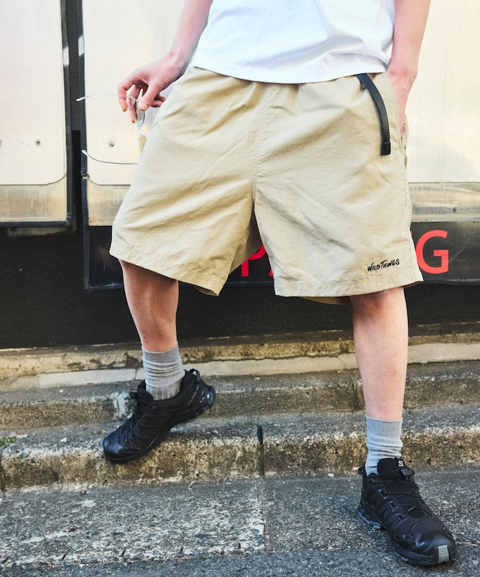 WILD THINGS × FREAK'S STORE 刺繡LOGO登山短褲