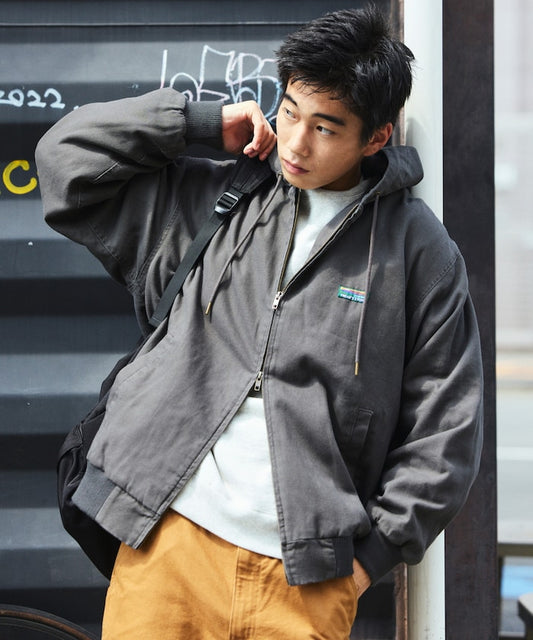 FREAK'S STORE vintage-finished zip-up duck Jacket 復古拉鍊連帽外套