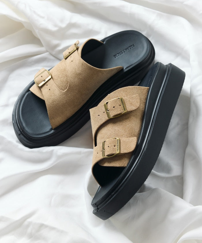 FREAK'S STORE Double monk strap slide Sandal 雙扣厚底涼鞋