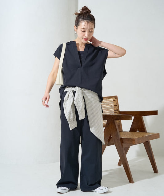 FREAK'S STORE 限定 V領法式袖長褲套裝