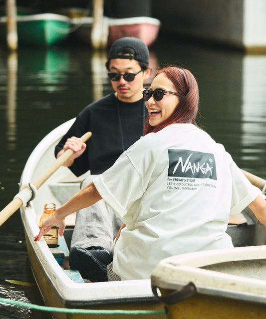 NANGA ECO HYBRID LOGO TEE 刺繡印花短袖T恤