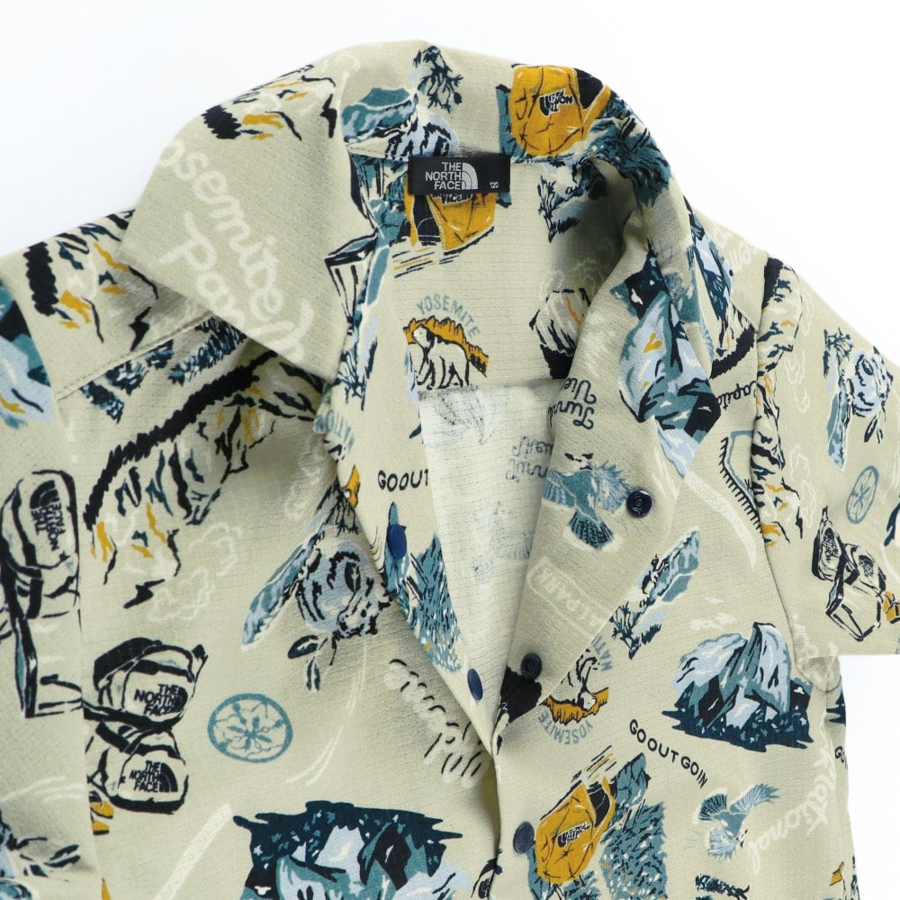 THE NORTH FACE 童裝 短袖夏威夷風透氣襯衫 NRJ22339
