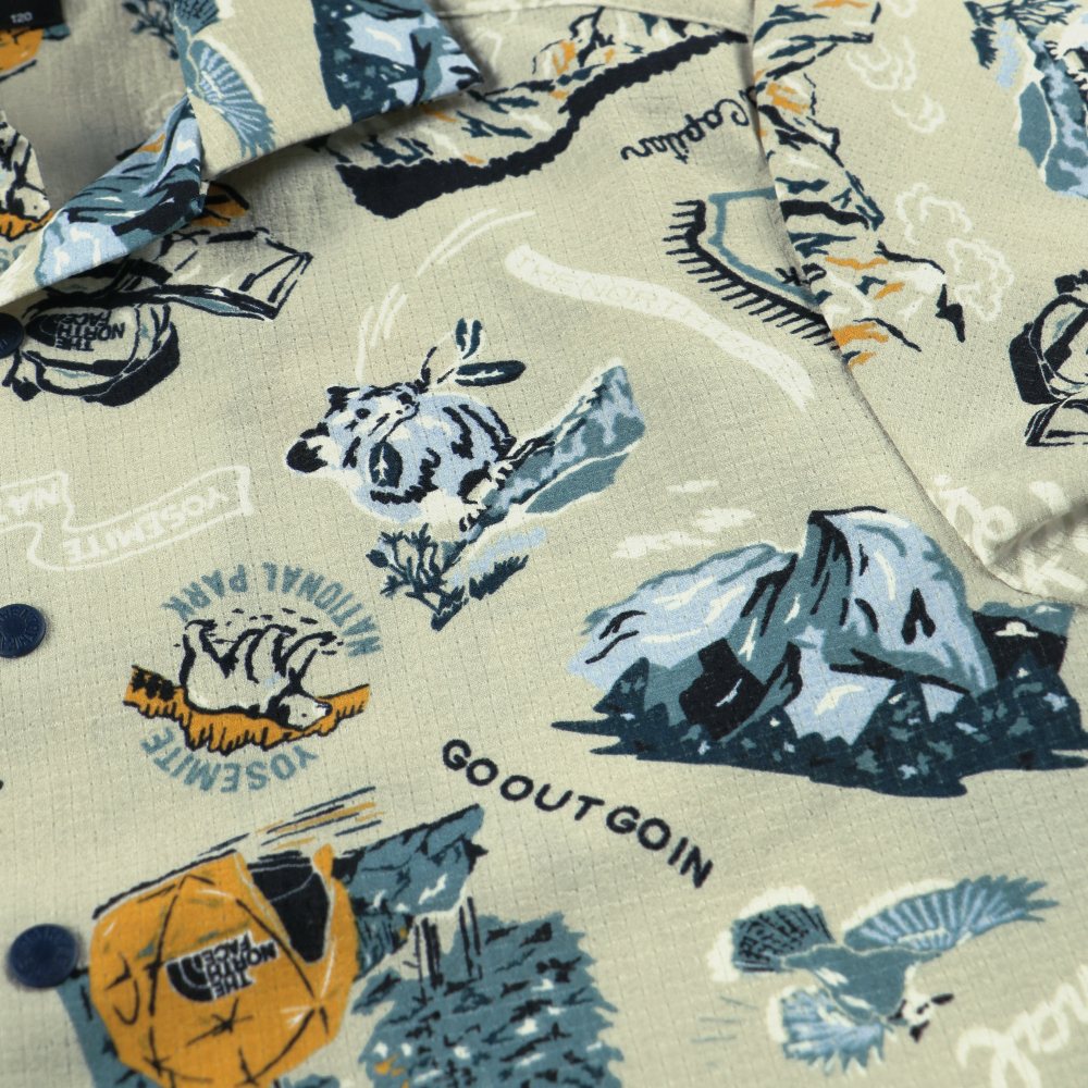 THE NORTH FACE 童裝 短袖夏威夷風透氣襯衫 NRJ22339