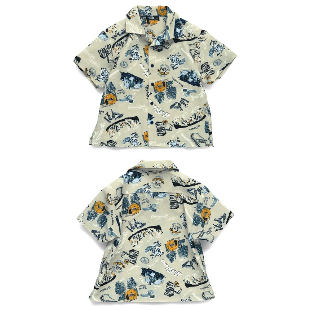 THE NORTH FACE 童裝 短袖夏威夷風透氣襯衫 NRJ22339