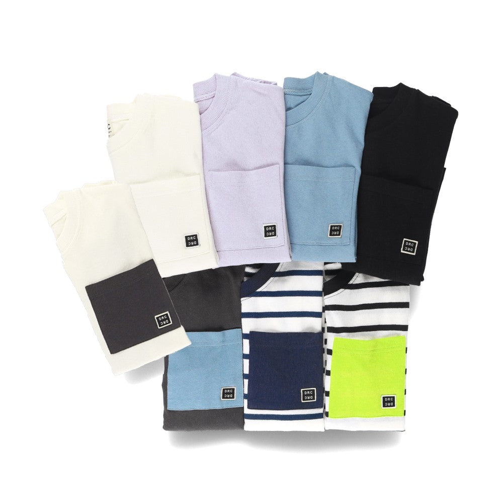 DRCbranshes 100%純棉 口袋長袖T