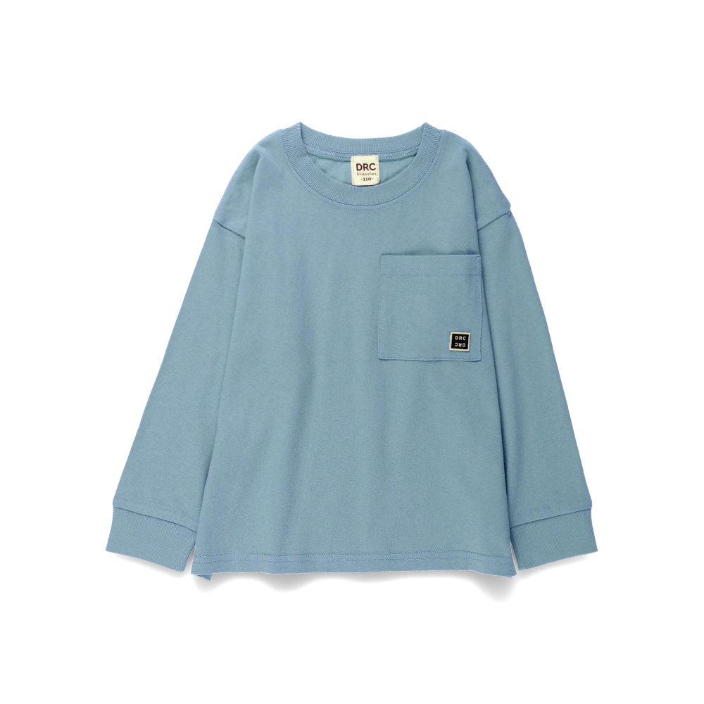 DRCbranshes 100%純棉 口袋長袖T