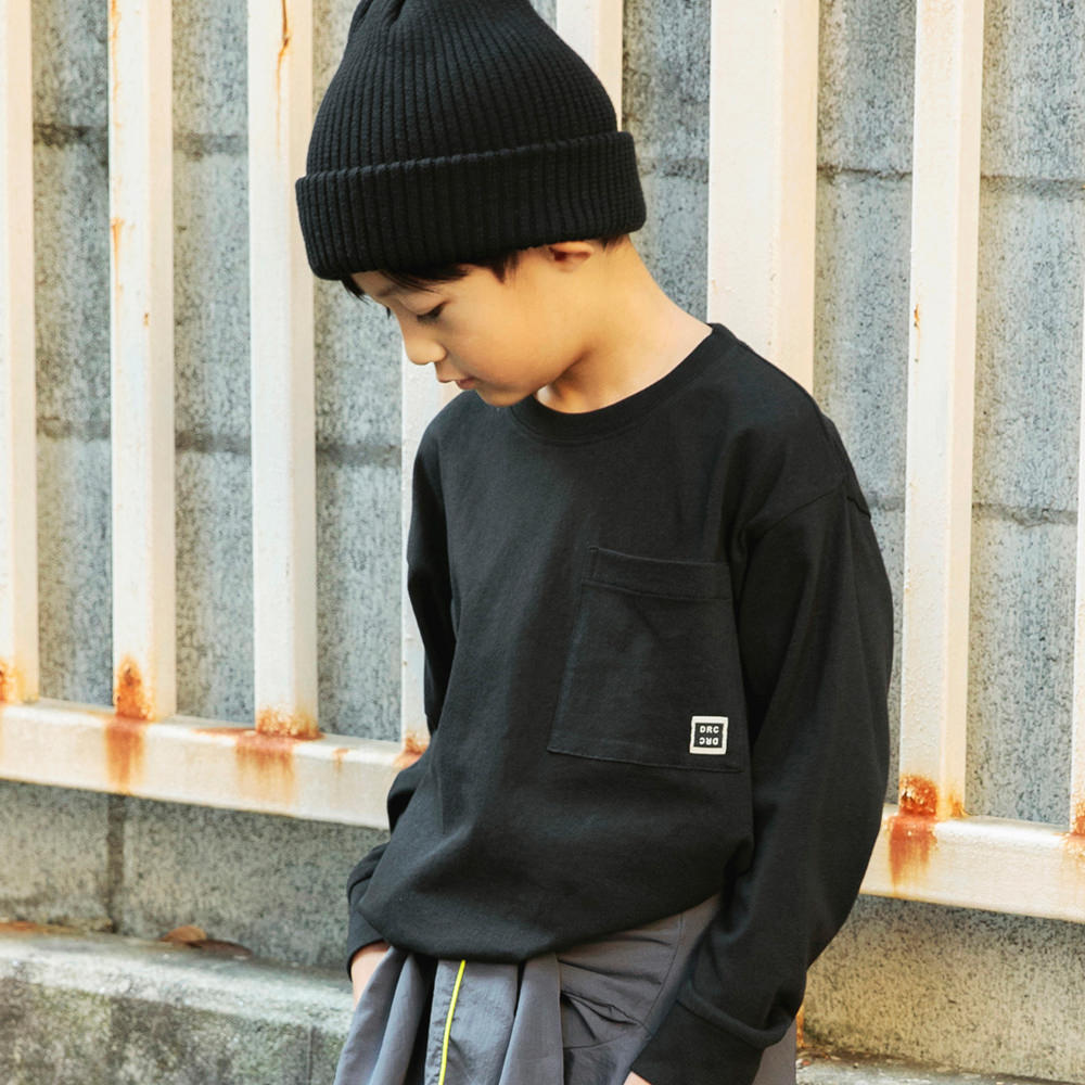 DRCbranshes 100%純棉 口袋長袖T