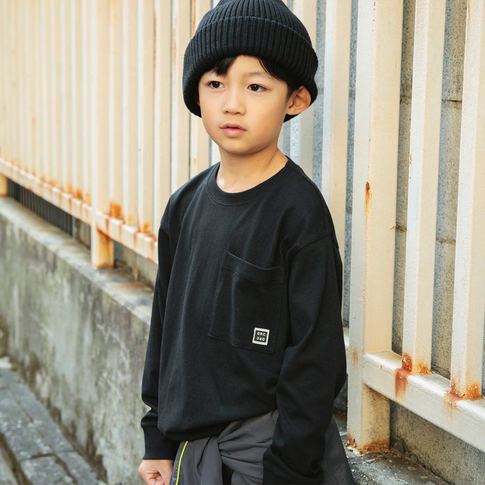 DRCbranshes 100%純棉 口袋長袖T