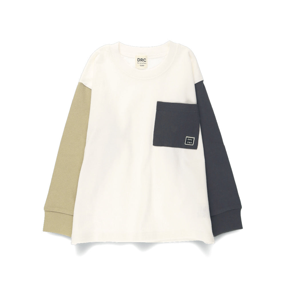 DRCbranshes 100%純棉 口袋長袖T