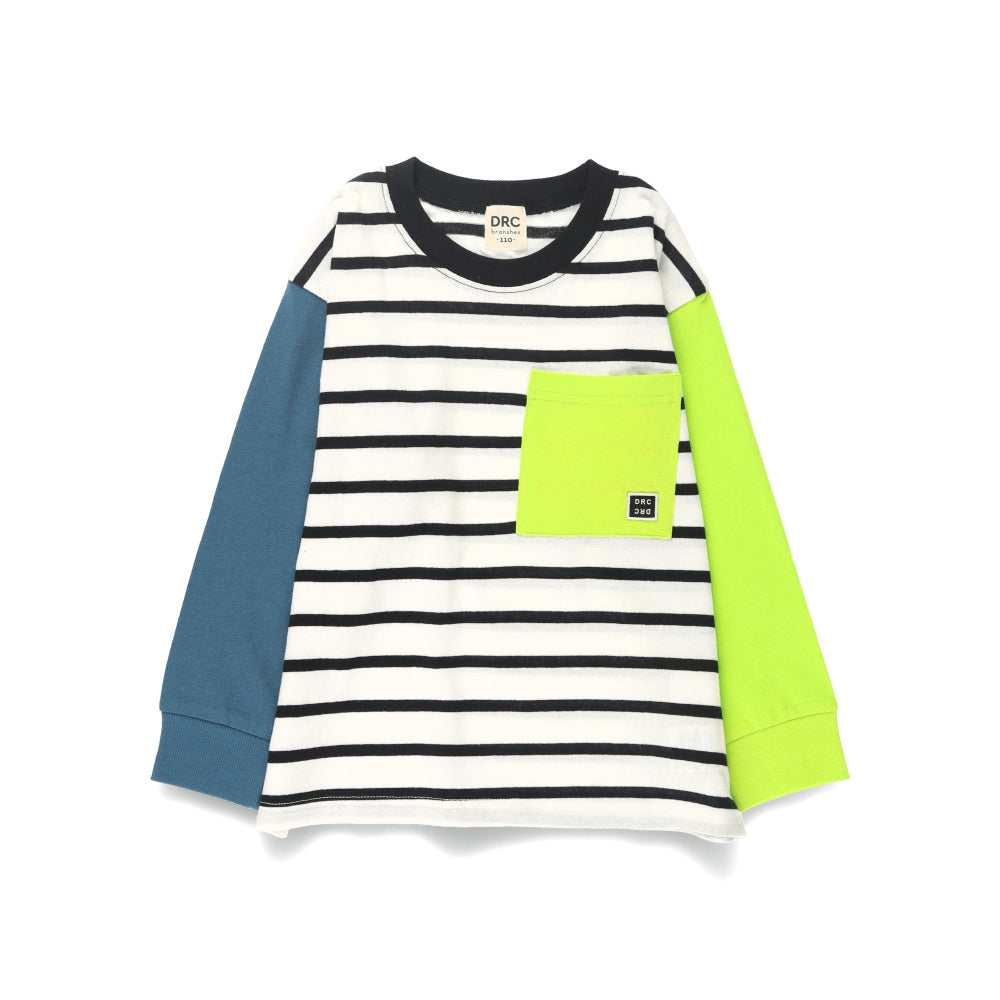 DRCbranshes 100%純棉 口袋長袖T