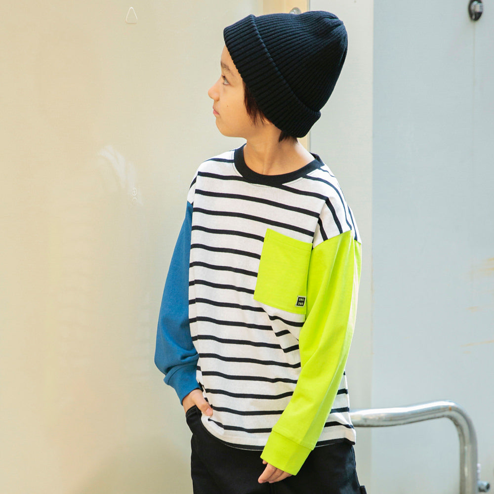 DRCbranshes 100%純棉 口袋長袖T