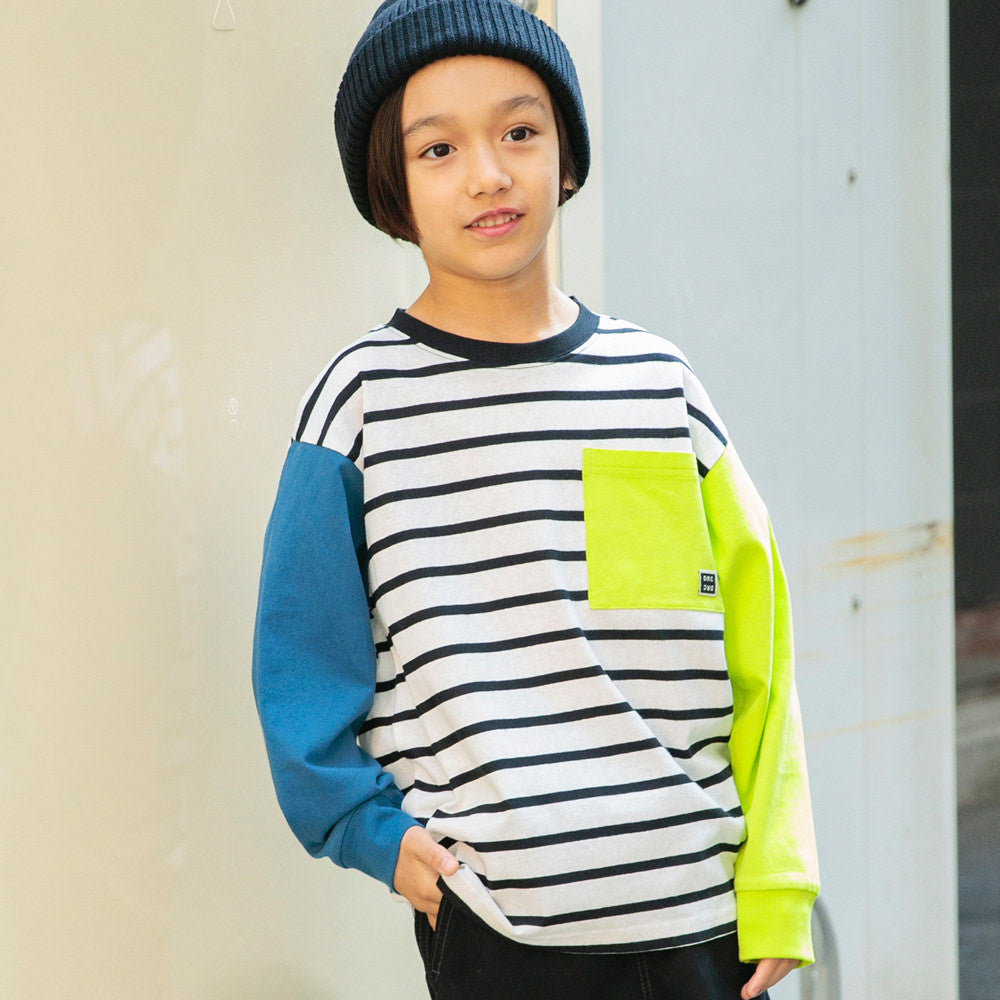 DRCbranshes 100%純棉 口袋長袖T