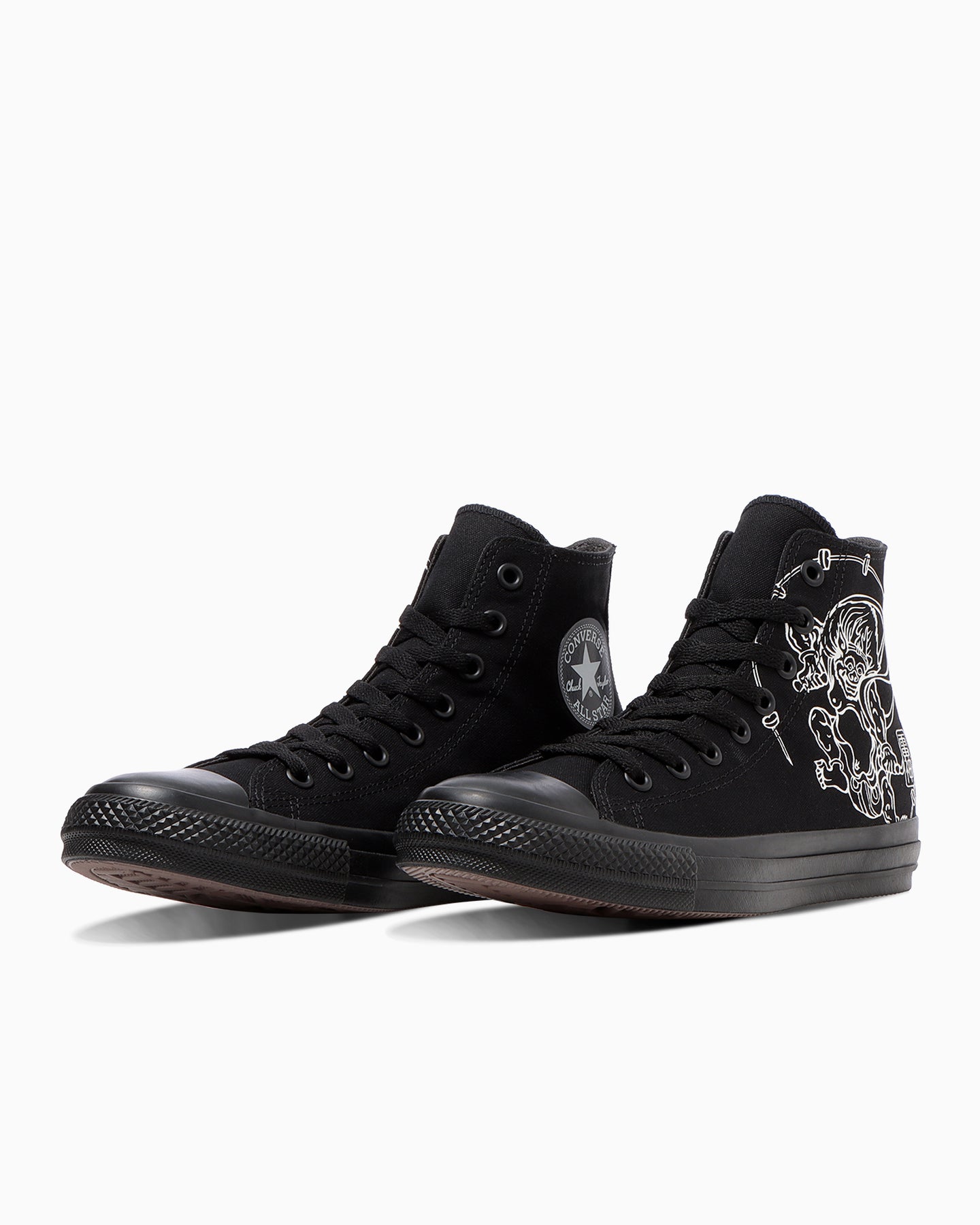 日本限定 CONVERSE ALL STAR FUJINRAIJIN HI 限定設計高筒帆布鞋